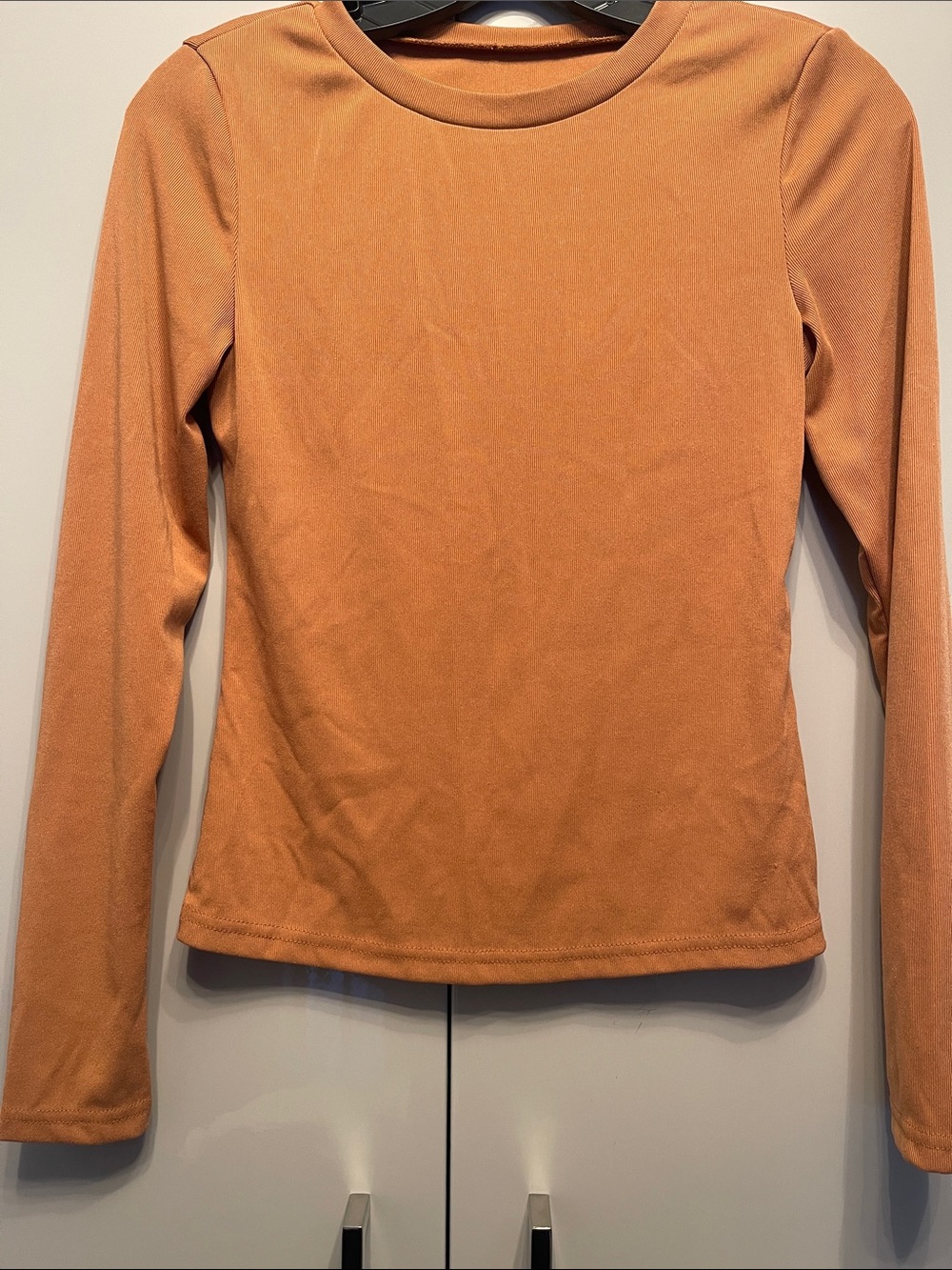 Women’s Long Sleeve Crewneck Top - Rust